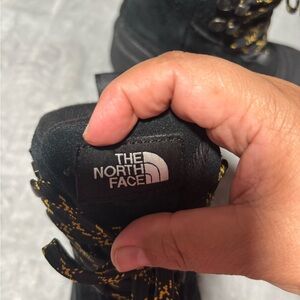 The North Face Kids Black and Yellow Lace-Up Boots